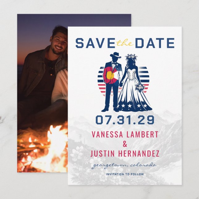 Colorado Couple Save The Date (Front/Back)