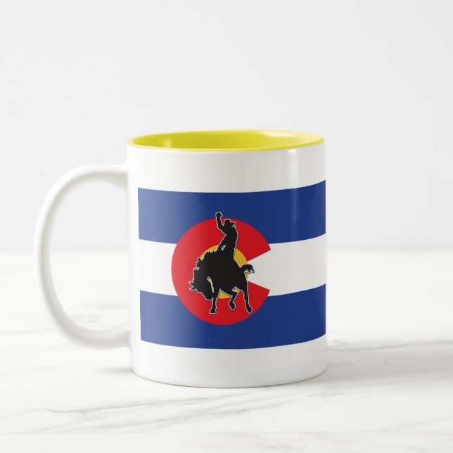 Colorado Cowboy Two-Tone Coffee Mug (Left)