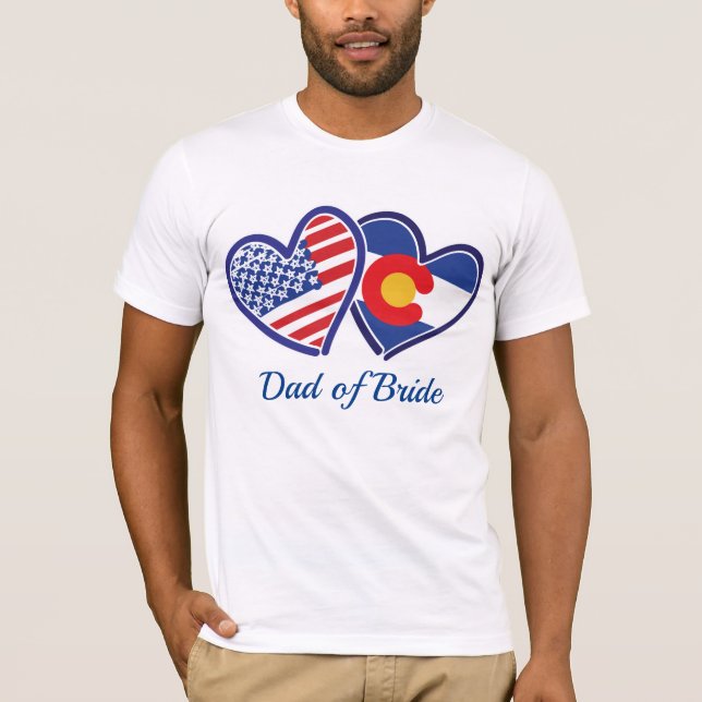 Colorado Dad of Bride T-Shirt (Front)
