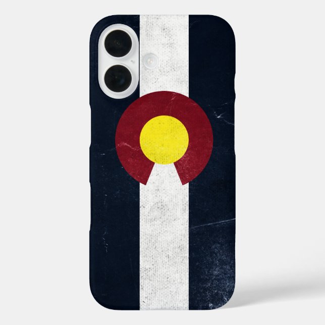 Colorado Dark Grunge Flag Case-Mate iPhone Case (Back)