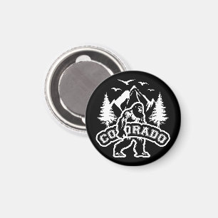 Colorado Day Bigfoot National Park Vintage Hiking Magnet