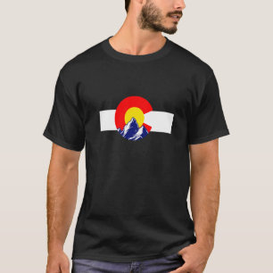 Colorado Denver Map Flag Co Souvenir Mountain Prid T-Shirt