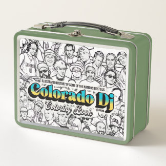 Colorado Dj Colouring Book tie Metal Lunch Box