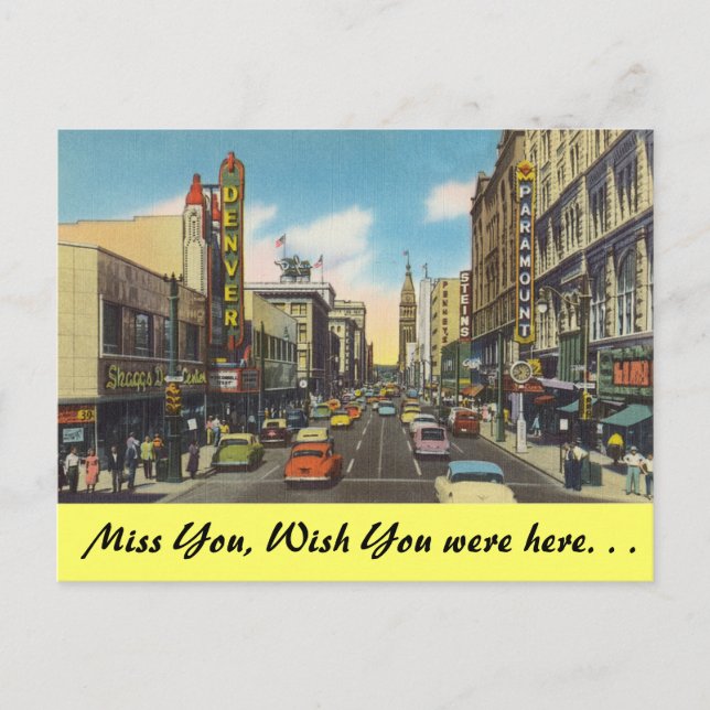 Colorado, Downtown Denver Postcard (Front)