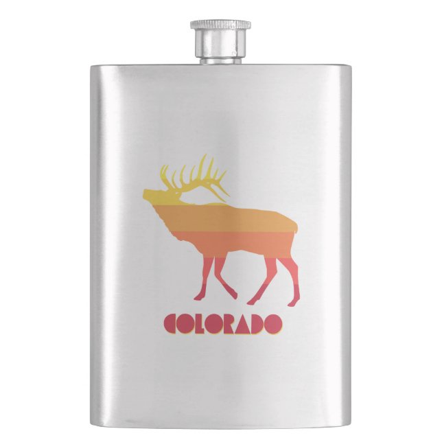 Colorado Elk Hip Flask (Front)