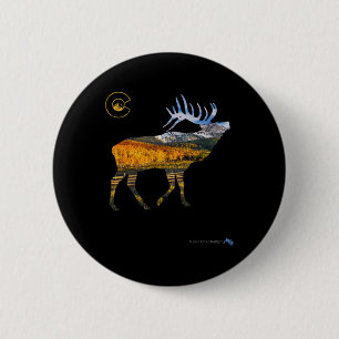 Colorado Elk Hunting  2 Inch Round Button
