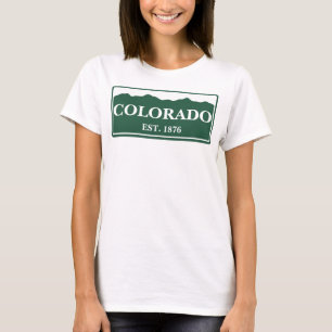 COLORADO - EST. 1876 License Plate T-Shirt