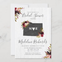 Colorado Etat Floral Douche nuptiale Invitation