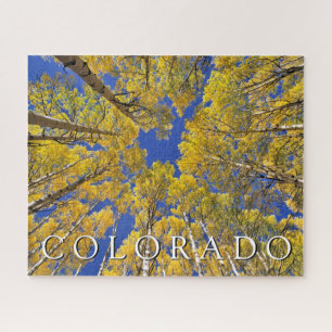 Colorado Fall Aspen Forest in Autumn Jigsaw Puzzle
