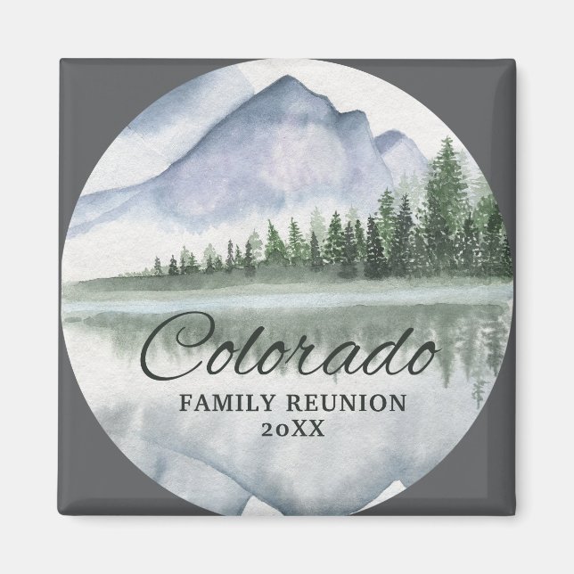 Colorado Family Reunion Mountain Fridge Magnet (Front)