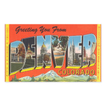 Colorado, Feuille de 4 autocollants Denver