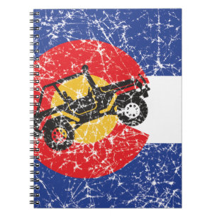 Colorado Flag 4 Wheeler Notebook