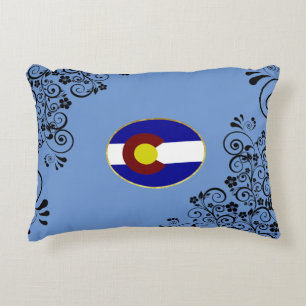 Colorado flag accent pillow