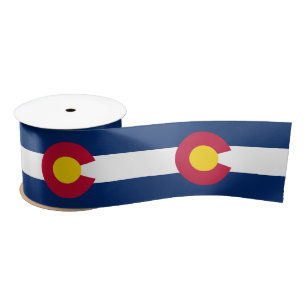 Colorado Flag & America States USA travel/sports Satin Ribbon