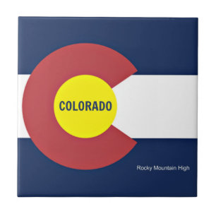 Colorado Flag and Slogan Tile