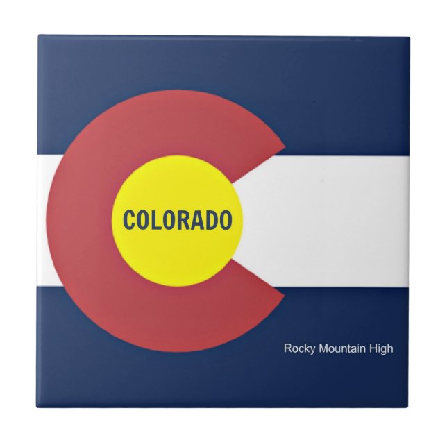 Colorado Flag and Slogan Tile (Front)