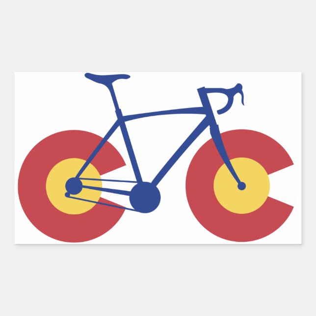 Colorado Flag Bicycle Sticker (Front)