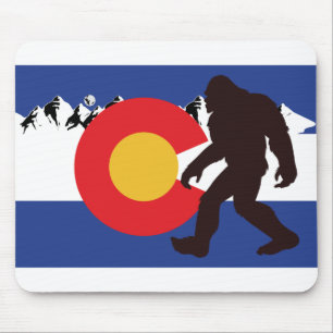 Colorado Flag Bigfoot Mouse Pad