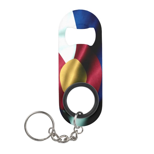 Colorado Flag Bottle Opener Key Chain Keychain Bottle Opener (Front)