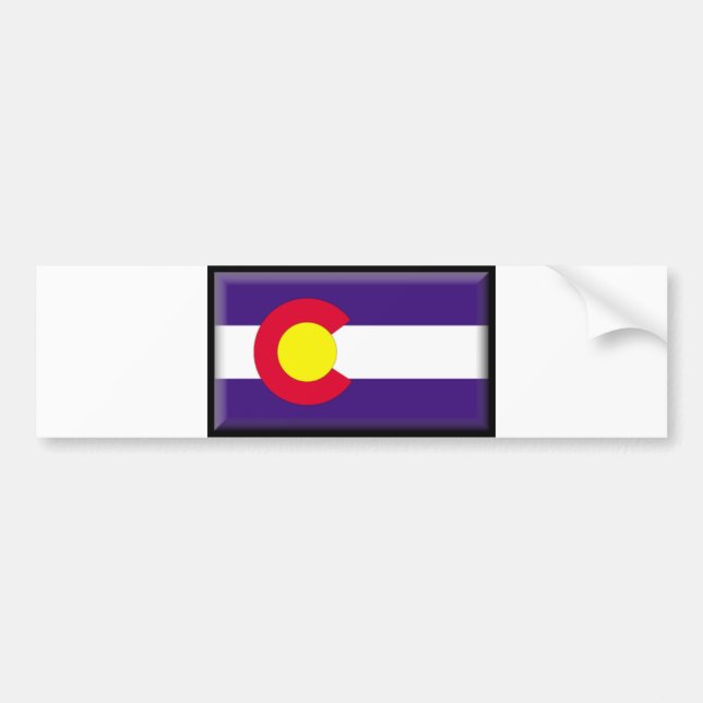 Colorado Flag Bumper Sticker (Front)