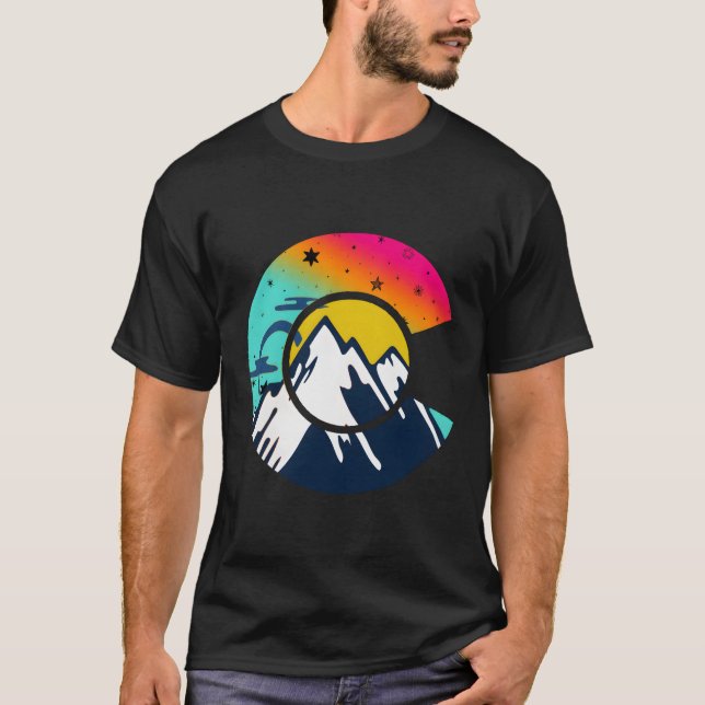 Colorado Flag C Mountain T-Shirt (Front)