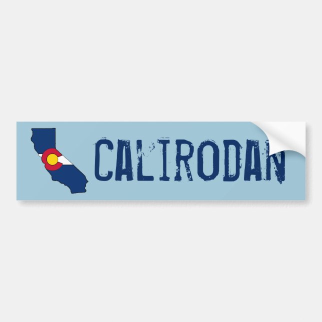 Colorado flag California outline bumpersticker Bumper Sticker (Front)