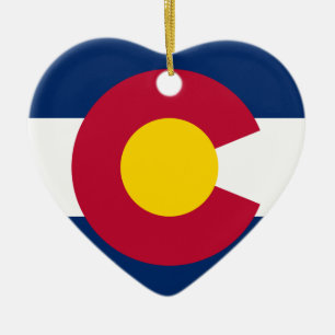Colorado Flag Ceramic Ornament