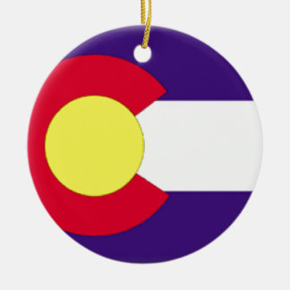 Colorado Flag Ceramic Ornament