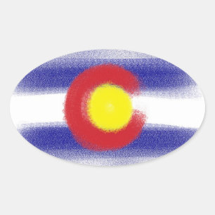 Colorado flag chalk stickers