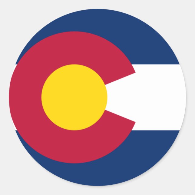 Colorado Flag Classic Round Sticker (Front)