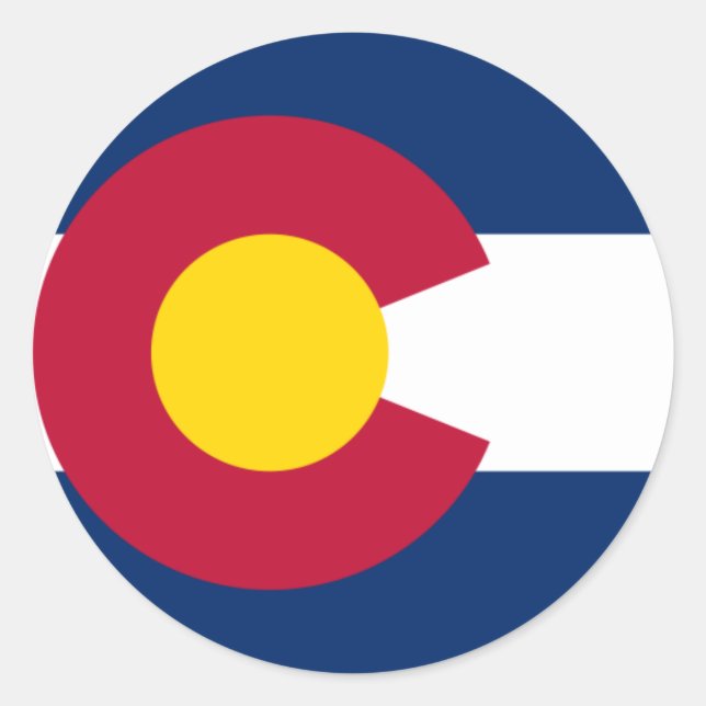Colorado Flag Classic Round Sticker (Front)