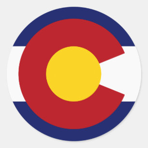 Colorado Flag Classic Round Sticker