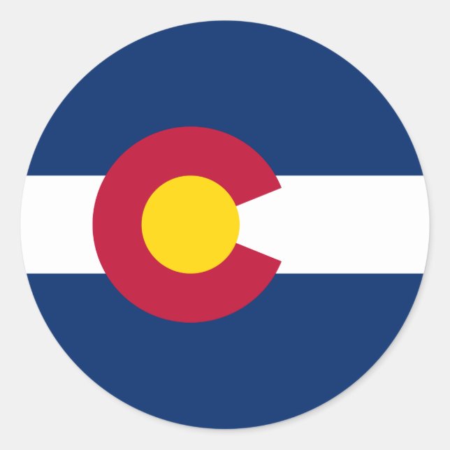 Colorado Flag Classic Round Sticker (Front)