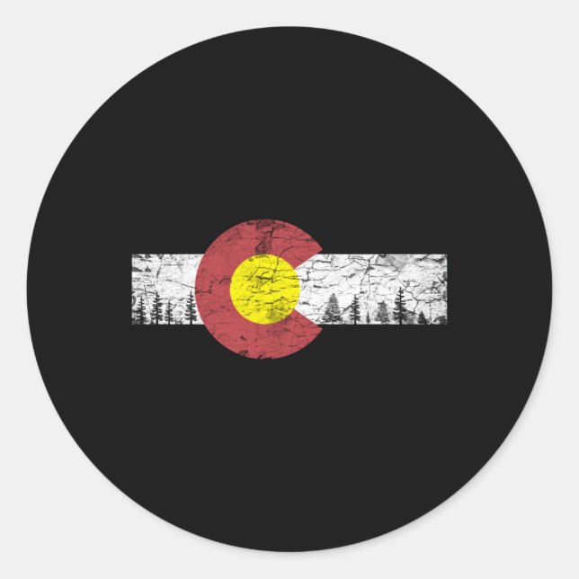 Colorado Flag Colorado Flag Classic Round Sticker (Front)