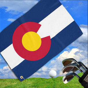 Colorado Flag & Colorado State USA golf /sport fan Towel