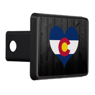 Colorado flag coloured trailer hitch cover
