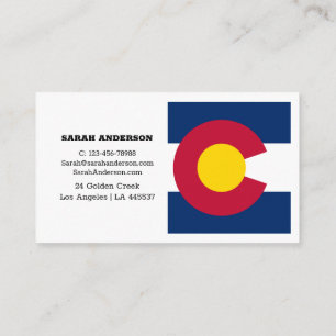 Colorado Flag Elegant Business Card / USA