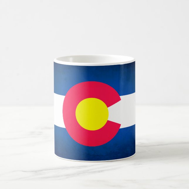 Colorado flag fade coffee mug cup (Center)