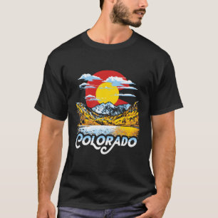 Colorado Flag Maroon Bells Mountains T-Shirt