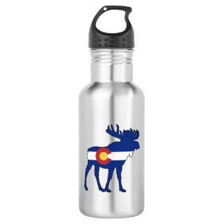 Colorado Flag Moose 532 Ml Water Bottle