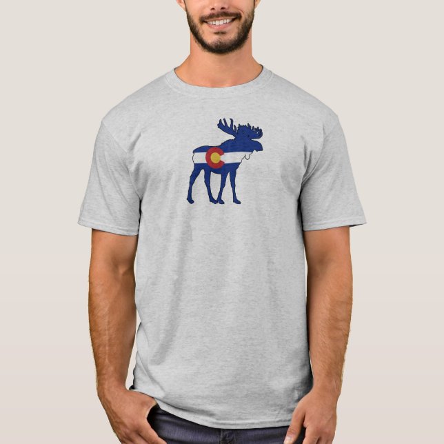 Colorado Flag Moose T-Shirt (Front)