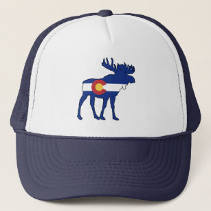 Colorado Flag Moose Trucker Hat