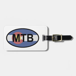 Colorado Flag Mountain Bike Luggage Tag