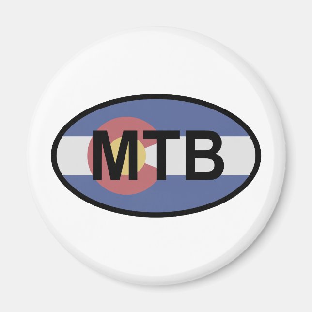 Colorado Flag Mountain Bike Magnet (Front)