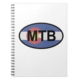 Colorado Flag Mountain Bike Notebook