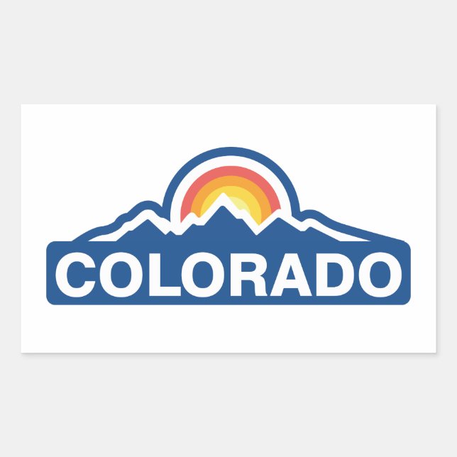 Colorado Flag Mountain Sticker (Front)