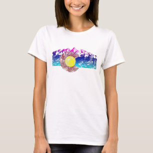 Colorado Flag Mountains Colorful Version T-Shirt
