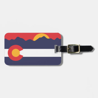 Colorado Flag & Mountains Luggage Tag