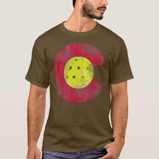 Colorado Flag Pickleball Player Team Men Women  T-Shirt