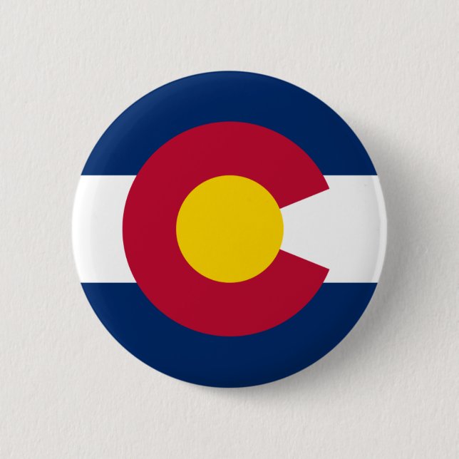 Colorado Flag Pinback Button (Front)